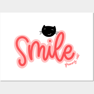 Smile Funny Cat Posters and Art